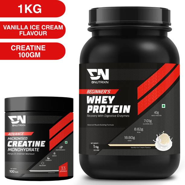 DNUTRIXN Beginner's High Whey Protein+ Creatine Monohydrate Whey Protein