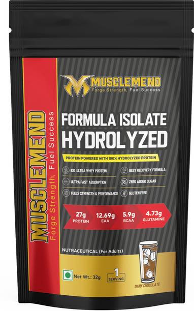 MUSCLEMEND |FORMULA ISOLATE HYDROLYZED |High Protein Powder|27g Protein|12.6g EAA|5.9g BCAA Whey Protein