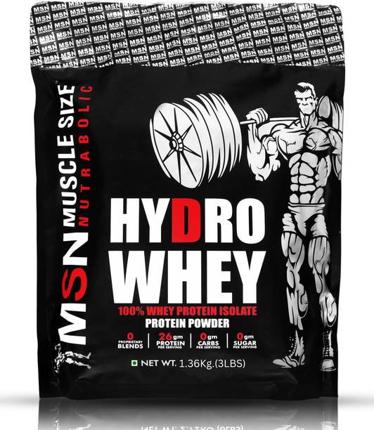 MUSCLE SIZE HYDRO WEHY PROTEIN 100% ISOLATE (3lbs, 1.36kg) Whey Protein