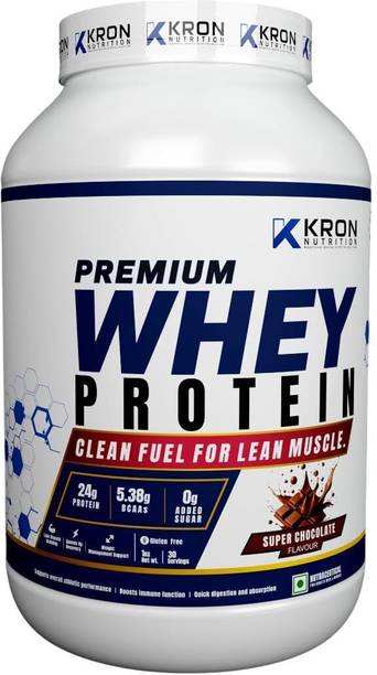 KRON NUTRITION Whey Protein Powder 24g Protein Whey Isolate Blend Super Chocolate 1kg Whey Protein