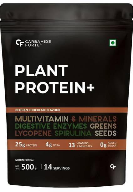 CARBAMIDE FORTE Vegan Pea Protein Powder with Digestive Enzymes | Plant-Based Protein Plant-Based Protein
