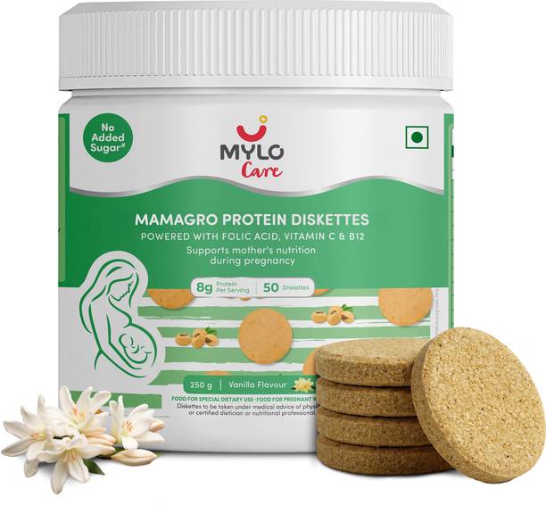 Mylo MamaGro Pregnancy Diskettes - No Added Sugar, Easy to Digest , Protein Cookie