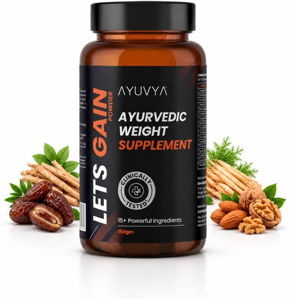 Ayuvya Lets Gain, Clinically Proven, Helps Improve Muscle Mass Weight Gainers/Mass Gainers