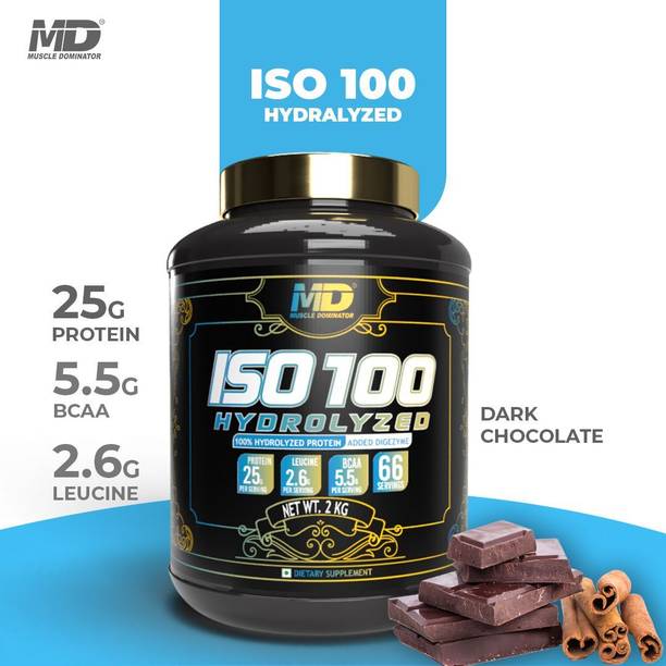 Muscle Dominator ISO100 HYDROLYZED WHEY|25G Protein|2.6G Leucine|5.5G BCAA Whey Protein