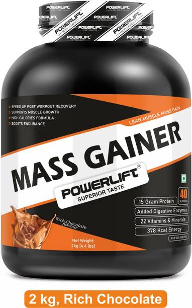 POWERLIFT Lean Muscle Gain Protein Powder, with Multivitamin Weight Gainers/Mass Gainers