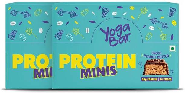 Yogabar 4g Protein Mini Bars|Choco Peanut Butter|No Trans Fat|Healthy Snacks Whey Protein