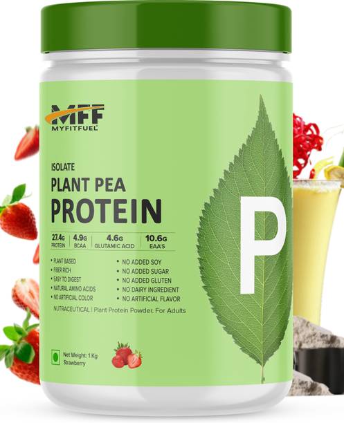 MyFitFuel MFF Plant Pea Protein 1 Kg (2.2 lbs) Strawberry Burst Plant-Based Protein