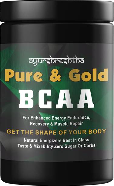Ayurshreshtha Pure & Gold BCAA powder enhances endurance supports muscle recovery and building BCAA