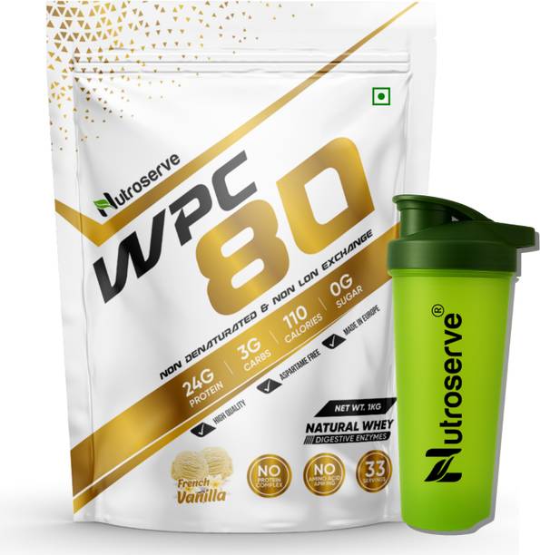 nutroserve WPC 80 Whey Protein Concentrate, Light & Clean, Easy to Digest Whey Protein