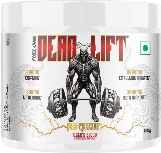 FUELONE Dead-Lift Pre Workout | 200mg Caffeine, 200mg L-Theanine Pre Workout