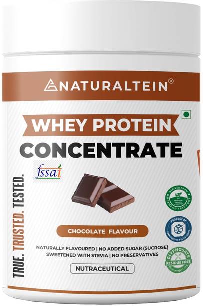 NATURALTEIN Natural Whey Protein Concentrate Chocolate | 300g | Naturally Flavored Whey Protein