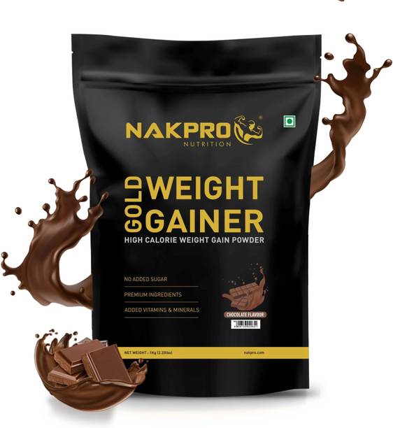 Nakpro Gold Weight Gainer Protein Powder Supplement with Vitamin & Minerals Weight Gainers/Mass Gainers