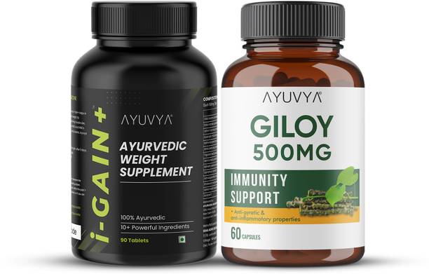 Ayuvya Ayurvedic i-Gain Plus and Giloy Combo Weight Gainers/Mass Gainers