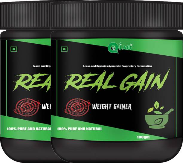Qiao Real Gain_ Weight Gain Powder, Weight Gainer, Builds Energy Whey Protein Powder Weight Gainers/Mass Gainers