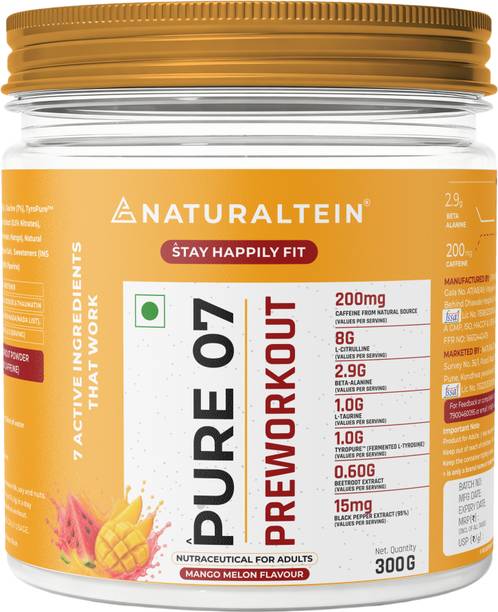 NATURALTEIN PURE-07 Natural and Vegan Pre-Workout Supplement Pre Workout