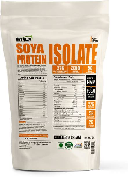 NutriJa SOYA PROTEIN ISOLATE 90% 1 Lbs Plant-Based Protein