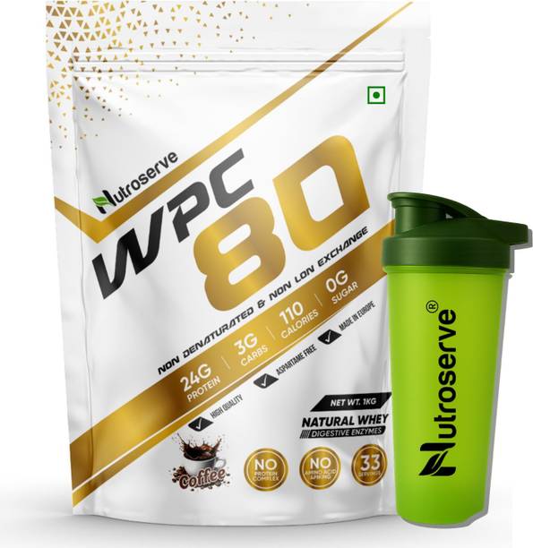 nutroserve WPC 80 Whey Protein Concentrate, Light & Clean, Easy to Digest Whey Protein