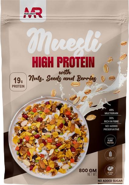 MUSCLERICH Muesli High Protein with Nuts Seeds and Berries 800gm Protein Cereal