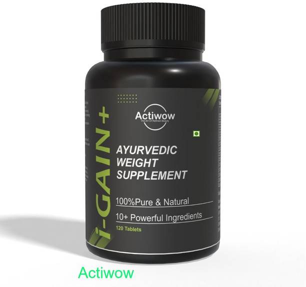 ACTIWOW i-Gain+ I Ayurvedic Mass Gainer I Boosts Muscle Strength & Growth Weight Gainers/Mass Gainers