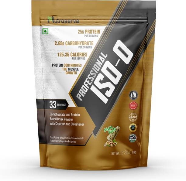 nutroserve Professional ISO-0 Whey Protein Isolate Supplement for Muscle Growth Recovery Whey Protein