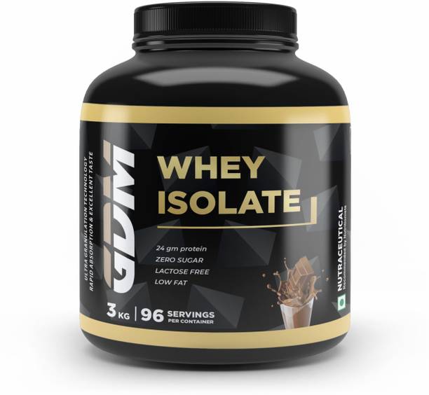 GDM Whey Isolate Protein Supplement | 24 gm Protein | Zero Sugar Whey Protein