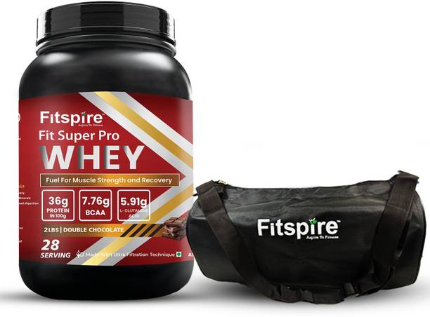 Fitspire Super Pro Protein_Box with Gym Bag |�36g Protein per 100g Serving Whey Protein