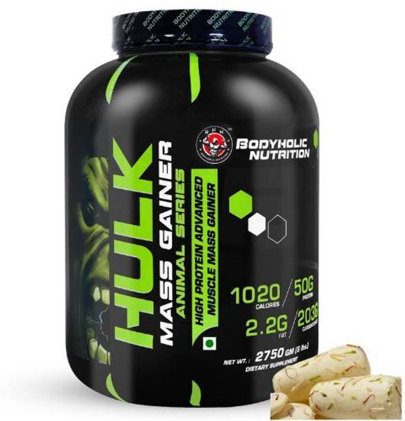 BODYHOLIC Nutrition Hulk Mass Gainer High Protein Calories Advance Muscle Mass Gain (6lbs) Weight Gainers/Mass Gainers