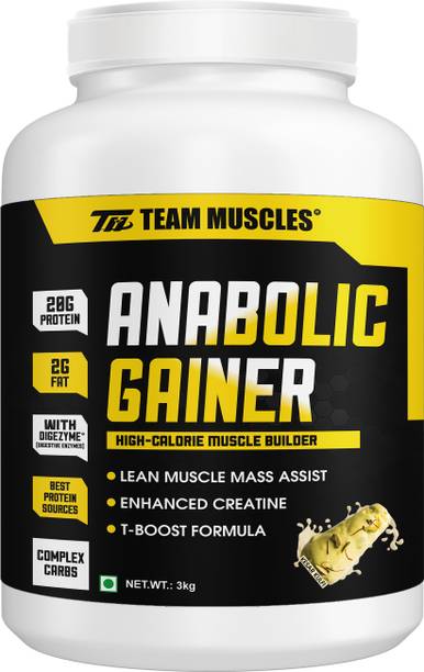 TEAM MUSCLES Anabolic Gainer-3 Kg, Mass Gainer, Weight Gainer Weight Gainers/Mass Gainers