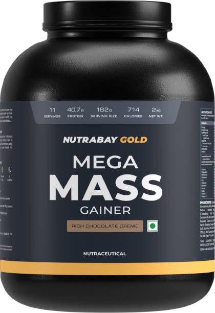 Nutrabay Gold Series Mega Mass Gainer Weight Gainers/Mass Gainers