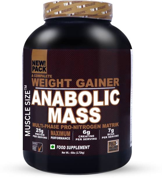 MUSCLE SIZE ANABOLIC AND MUSCLE GAIN (6lbs) STRAWBERRY Weight Gainers/Mass Gainers