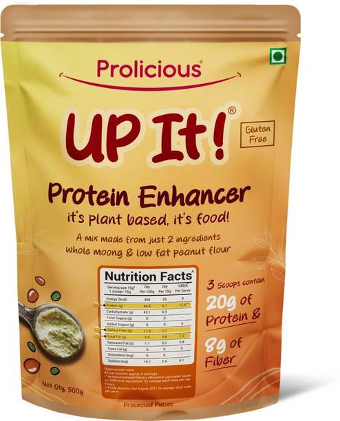 Prolicious UP It! Protein Enhancer | 20g protein from moong & low fat peanut flour | Plant-Based Protein