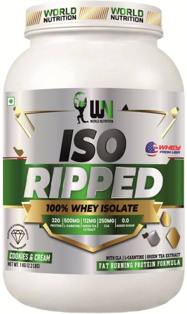 WN WORLD NUTRITION ISO Ripped 100% Isolate High Protein Fat Burning Supplement Whey Protein