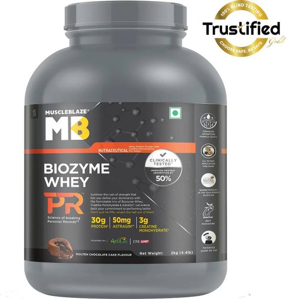 MUSCLEBLAZE Biozyme Whey PR with Creatine Monohydrate & AstraGin Whey Protein
