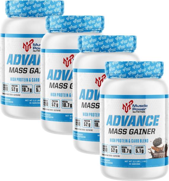 Muscle Power ADVANCE MASS GAINER PACK OF 4 Weight Gainers/Mass Gainers