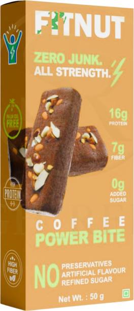 FIT NUT Protein Coffee Bar - 16g Protein | 7g Fiber | No Added Sugar | Whey Protein Protein Bars