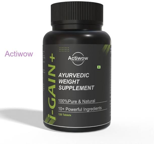 ACTIWOW i-Gain+ I Herbal Mass Gainer I Enhances Muscle Mass & Strength Weight Gainers/Mass Gainers