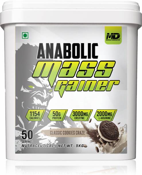Muscle Dominator Anabolic Mass Gainer | 50g Protein | 3g Creatine | 2g L-Argnine | 1154kcal Weight Gainers/Mass Gainers