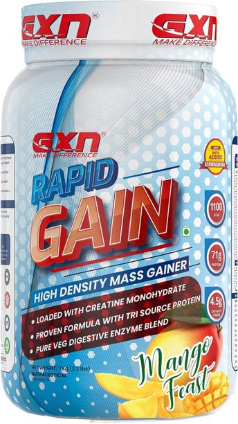 GREENEX NUTRITION Rapid Gain High Density Mass Gainer Powder Supplement | 2.2 lbs | Muscle Growth Weight Gainers/Mass Gainers