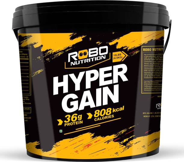 ROBONUTRITION Hyper Gain High protein Gainer 36g Protein , 808 Calories 10lbs Weight Gainers/Mass Gainers