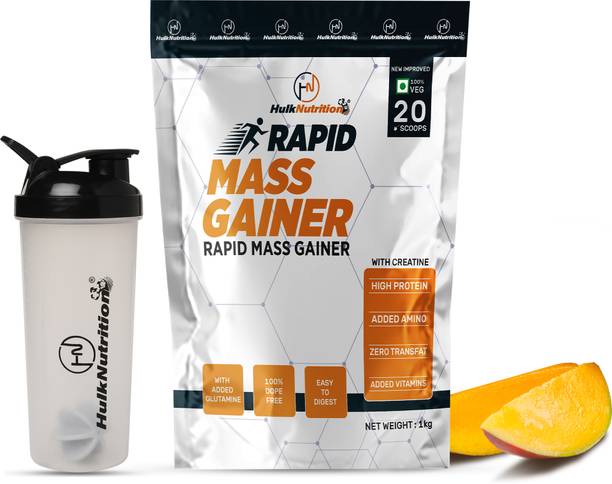 Hulk Nutrition Bulk Mass Gainer with Creatine, High Protein,EAA,Glutamine For Quick Muscle Gain Weight Gainers/Mass Gainers