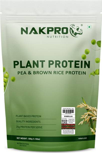 Nakpro Plant protein powder | Pea & Brown rice Blend | 25g Pro | Plant-Based Protein