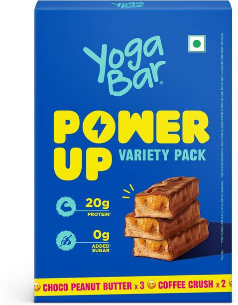 Yogabar 20g Protein, Healthy Protein Snacks, Variety Pack of 5 Protein Bars