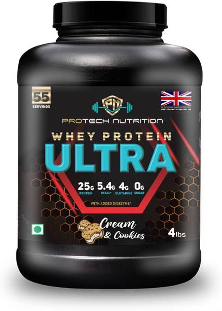 Protech Nutrition 4lbs Isolate Whey Protein Certified & 100%Authentic Supplement Powder Sugar Free Whey Protein