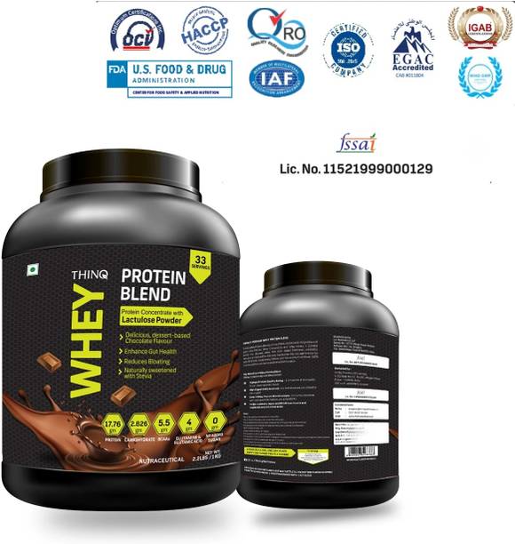 THINQ Whey Protein Blend With Lactulose for Gut Health | 24g Protein | No Bloating Whey Protein