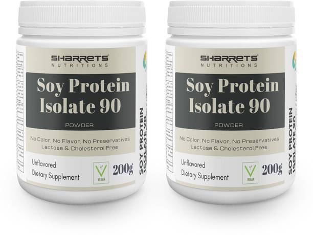 SHARRETS NUTRITIONS Isolated Soy Protein Unflavored Pack of 2 Plant-Based Protein