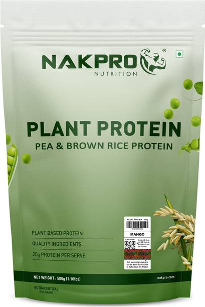 Nakpro Plant protein powder | Pea & Brown rice Blend | 25g Pro | Plant-Based Protein