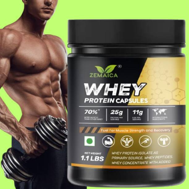 ZEMAICA Whey Protein Capsules Premium Muscle Repair &...