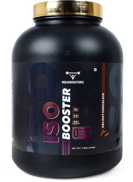 Hulkbooster ISO Booster 100% Whey Protein Isolate Powder -5.5 lbs 2.5 kg (Delight Chocolate) Whey Protein