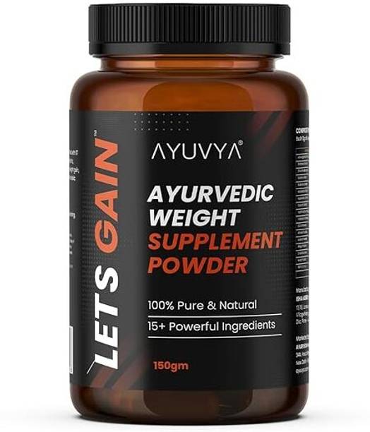 Ayuvya Lets Gain Weight Supplement Powder | Helps Improve Muscle Mass, & Energy Levels Weight Gainers/Mass Gainers