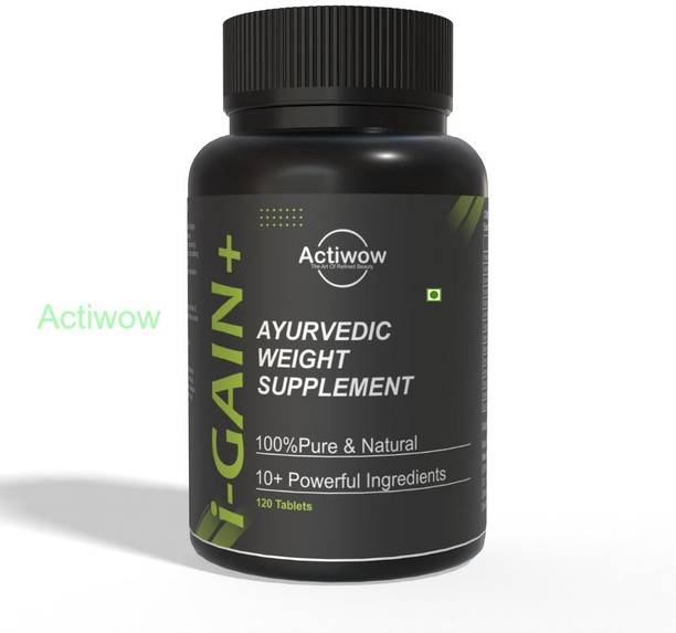 ACTIWOW i-Gain+ I Herbal Mass Gainer I Enhances Muscle Growth & Weight Gain Weight Gainers/Mass Gainers